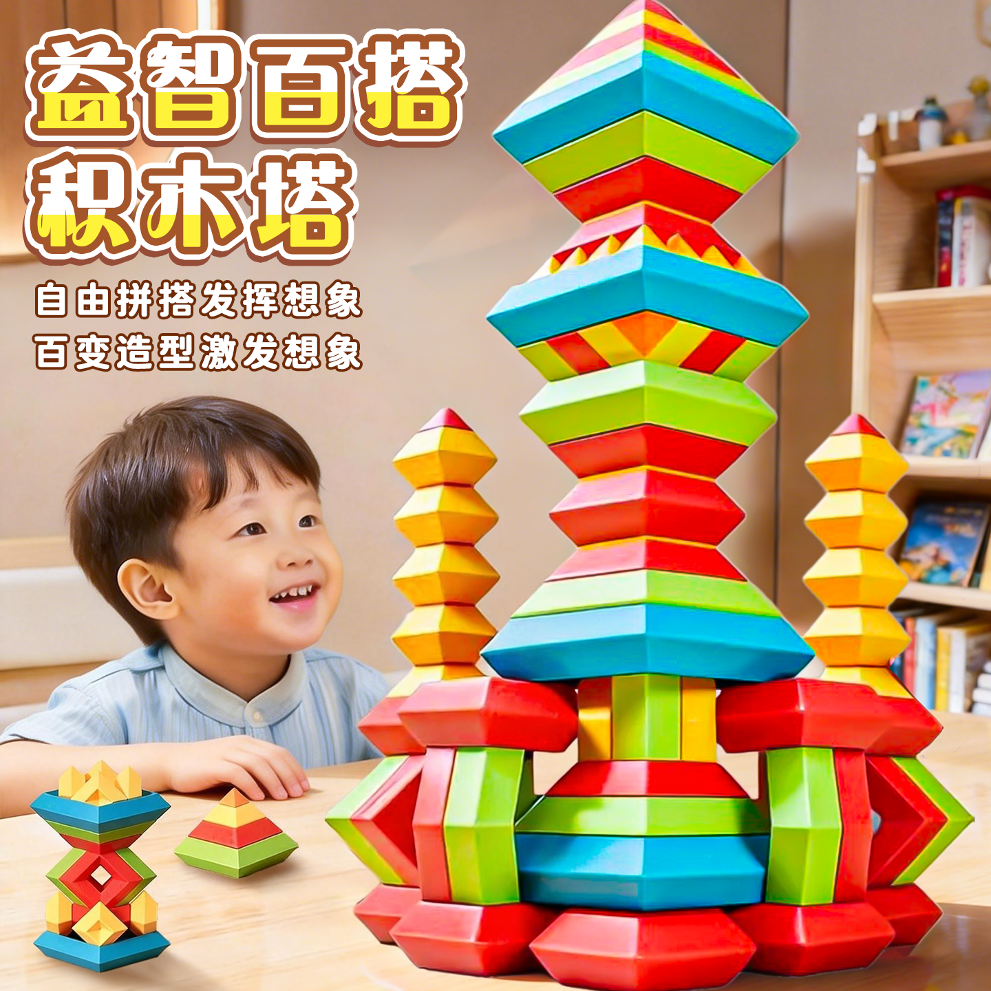 戴乐魔塔益智拼搭装积木拼图玩具儿童01到3岁男孩开发大脑思维的6,玩具/童车/益智/积木/模型,普通塑料积木,淘宝优惠券,粉丝福利购,淘宝优惠卷