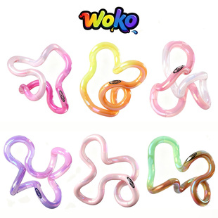 官方正版tangle铃兰紫蝶宝石温变扭扭乐女孩解压捏捏玩具感色美国