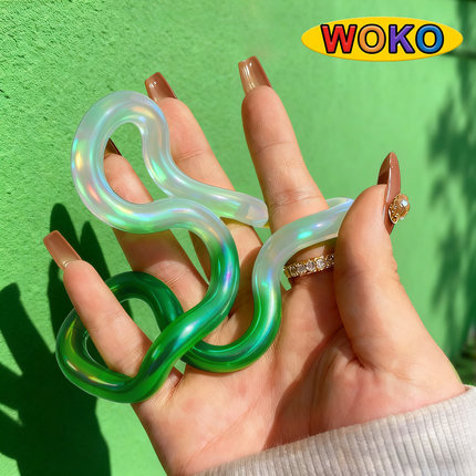 正版美国tangle紫蝶扭扭乐温感变色woko官方正品女孩解压捏捏玩具