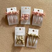 复活节发夹皮筋Monsoon Children儿童皮筋粉色金色小兔子BB夹发圈