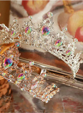 出口英国儿童发箍Monsoon Children彩色闪钻重工宴会公主皇冠发箍