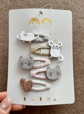 英国贵牌儿童发饰发卡可爱爱心猫咪兔子马戏团发夹郁金香醋酸抓夹