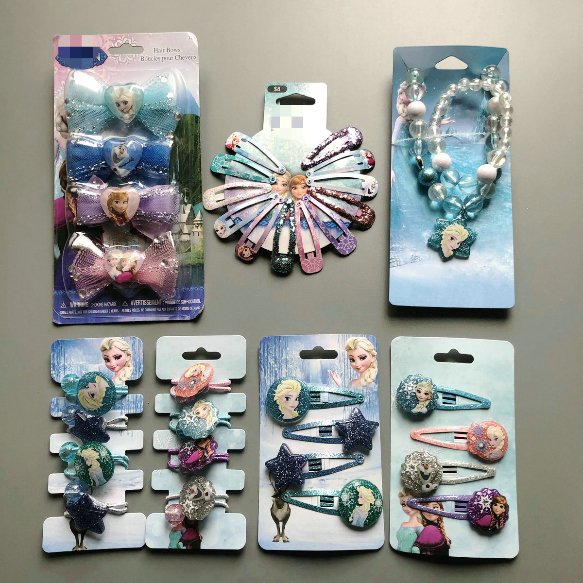 可爱风儿童闪亮项链刘海夹