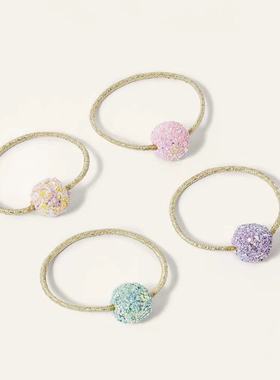 Monsoon Children出口英国原单儿童皮筋女童女孩彩球发圈发绳头绳