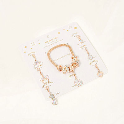 英国原单MONSOON CHILDREN儿童手链吊坠可换超美镶钻手串套装