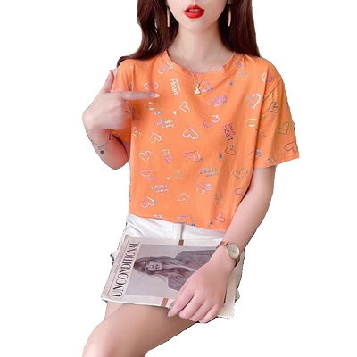 短袖上衣女百搭小香风潮流insT恤