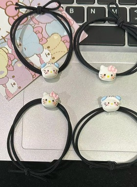 小猫发绳ins少女皮筋送男朋友皮套情侣手链高弹力头绳可爱发饰kt