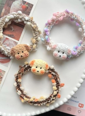 卡通小狗头绳可爱扎发绳高端橡皮筋送男朋友发圈高弹力儿童发饰女