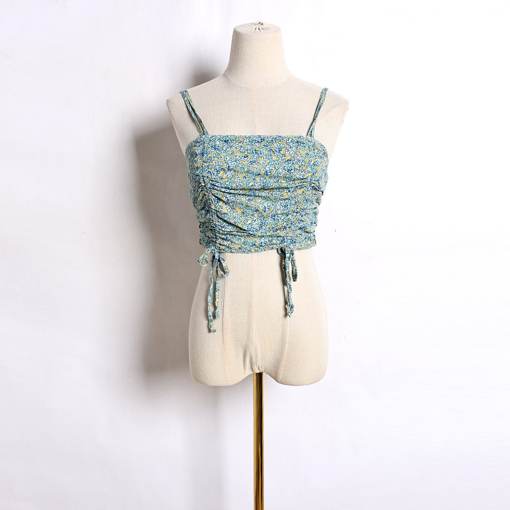 2025年夏季时尚减龄洋气抹胸碎花吊带韩版洋气外穿内搭打底衫潮