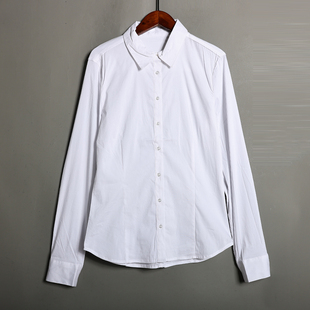 时尚 女装 新品 潮 百搭长袖 衬衫 纯色翻领单排扣薄款 2026年春秋季