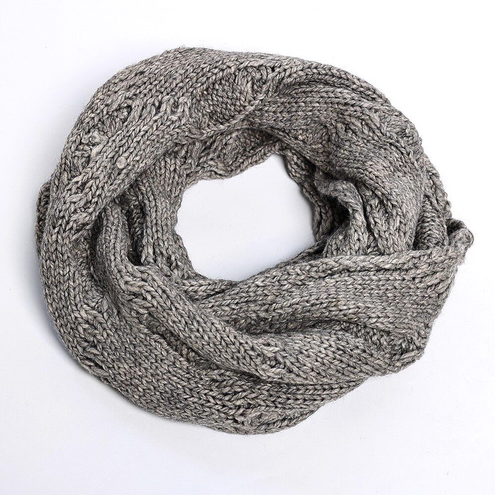 2025年秋冬季时尚情侣款保暖护颈针织百搭纯色围脖时尚洋气麻花潮