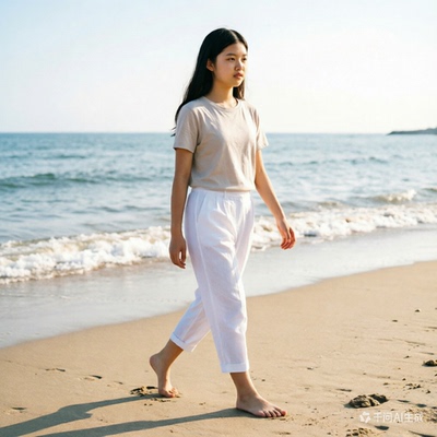 休闲裤女2026年春夏季新品女装时尚简约纯色百搭通勤宽松九分长裤
