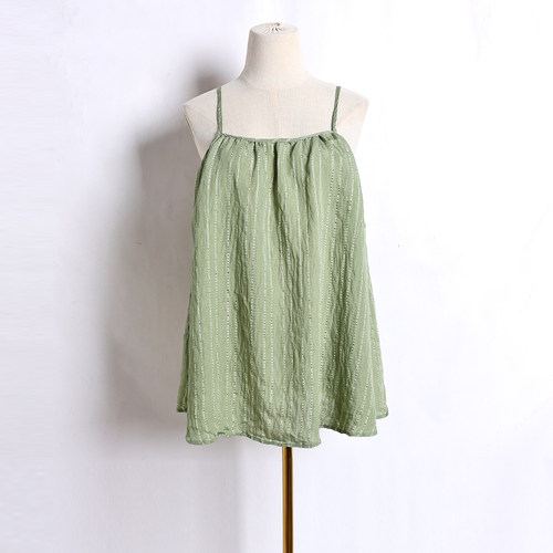 夏季新品女装简约时尚纯色宽松显瘦薄款透气吊带洋气家居上衣潮