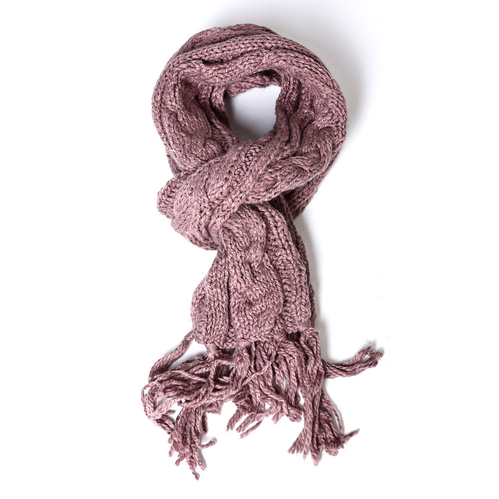 2025年秋冬季时尚简约纯色情侣款保暖护颈流苏围巾户外围脖潮