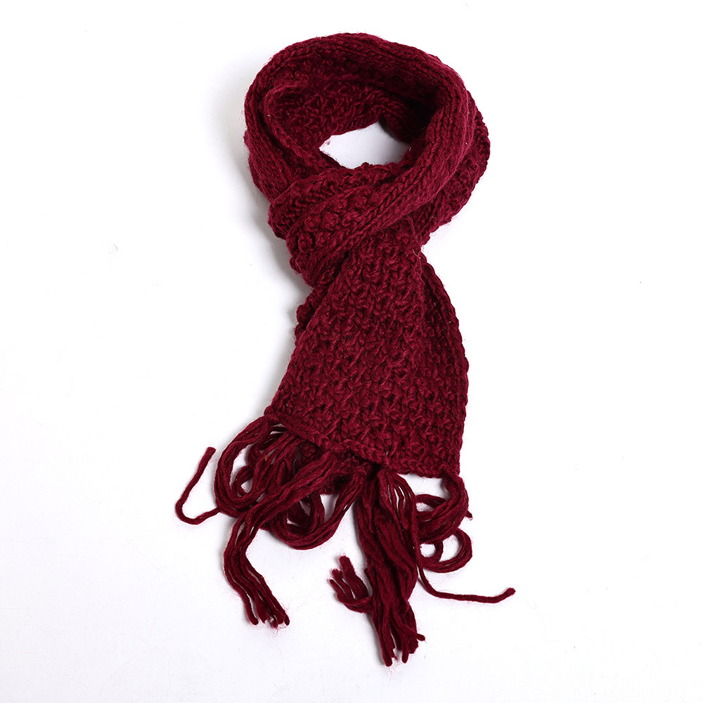 流苏围巾2025年秋冬季保暖时尚手工针织休闲护颈纯色脖套两用披肩