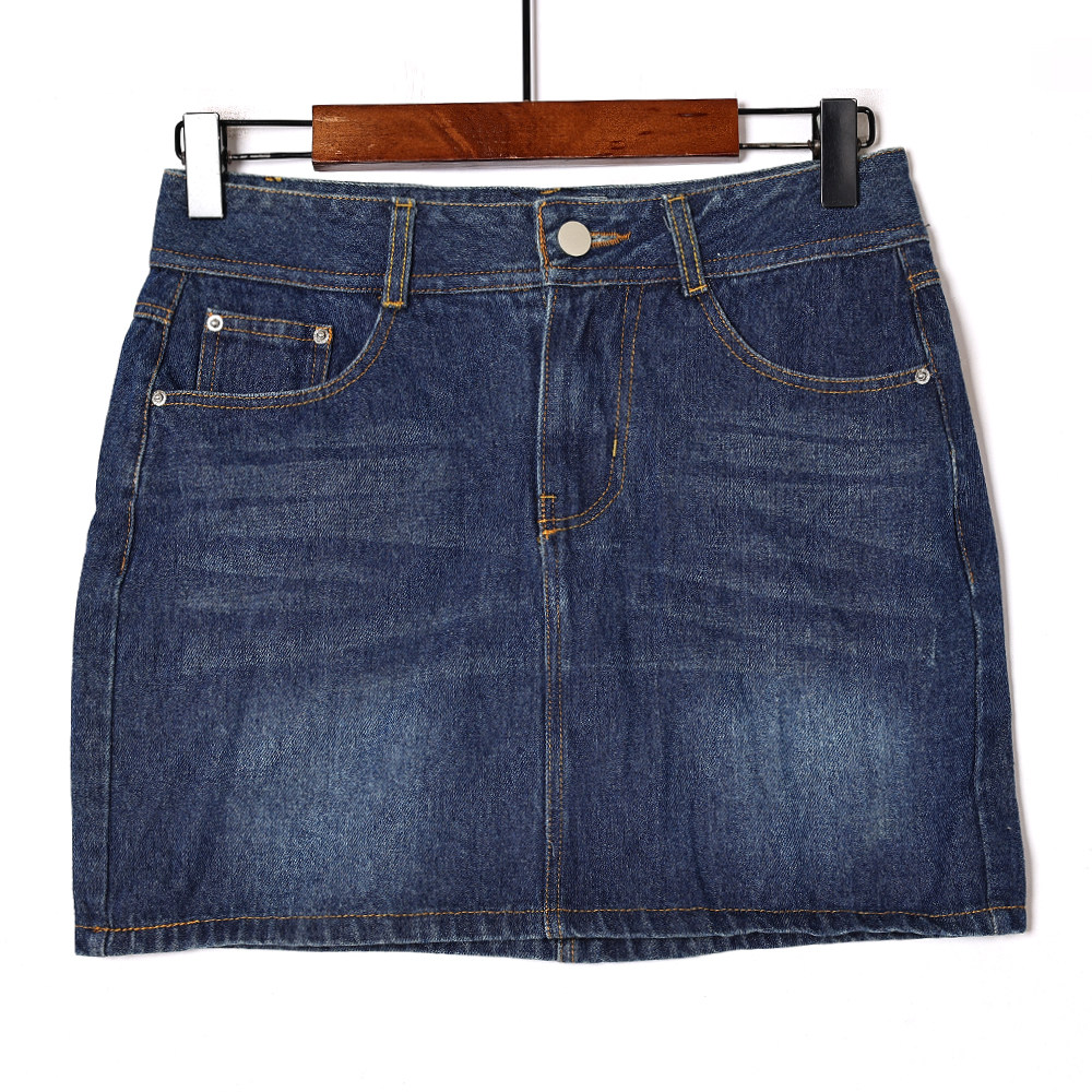 2025年春夏季时尚高腰显瘦牛仔半身裙韩版百搭休闲短裙一步裙潮