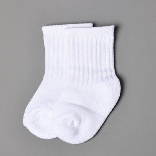 2024年秋冬季 加厚毛圈婴幼儿小童男女宝宝中筒保暖白色袜子潮 新品