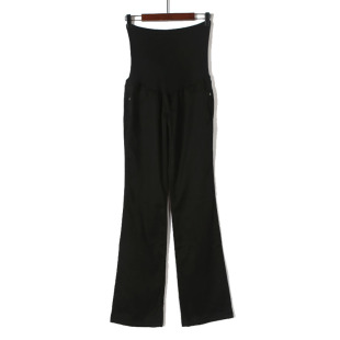 子春秋款 宽松舒适简约纯色托腹裤 外穿直筒休闲裤 常规款 春装 孕妇裤