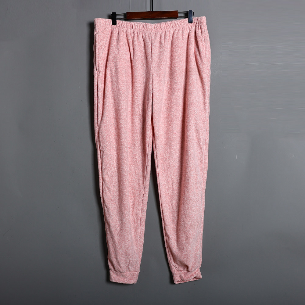 2025年春秋季时尚松紧腰保暖洋气珊瑚绒休闲裤束脚家居裤长裤潮