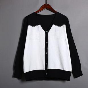 开衫 针织衫 V领长袖 时尚 百搭减龄洋气休闲外套潮上衣 2025年春秋季