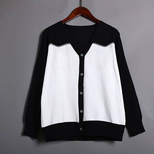 针织衫2025年春秋季时尚V领长袖开衫百搭减龄洋气休闲外套潮上衣