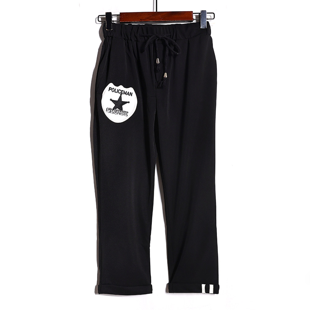 2026年夏季新品亲子时尚五角星装饰七分裤休闲运动裤宽松百搭中裤