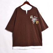 2026年夏季 体恤运动上衣 圆领套头宽松显瘦短袖 时尚 创意印花情侣款