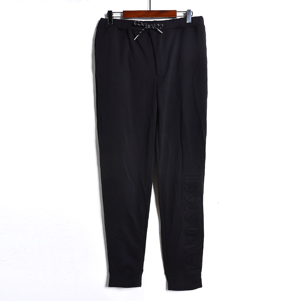 2026年春秋季时尚松紧腰宽松百搭束脚字母男士休闲运动裤简约纯色