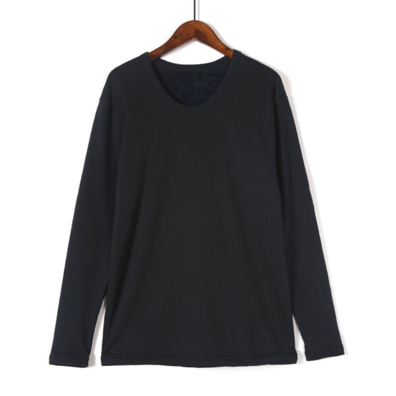 2025年秋冬季新品男士加绒保暖打底衫时尚亲肤透气保暖上衣潮