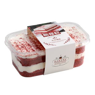 帕提欧蛋糕包装盒红丝绒透明280ml西点盒提拉米苏盒子一次性方形