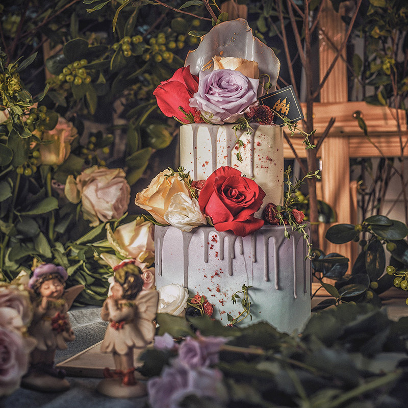 大教堂【精灵的摇篮曲】创意奶油芝士艺术生日蛋糕北京同城配送