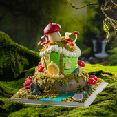 大教堂 创意奶油艺术生日蛋糕北京同城配送 精灵旅社