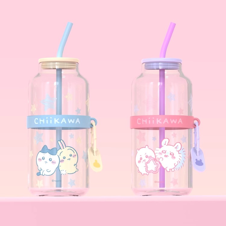 MINISO名创优品Chiikawa哇吸管玻璃杯高硼硅水杯子办公室学生暖手