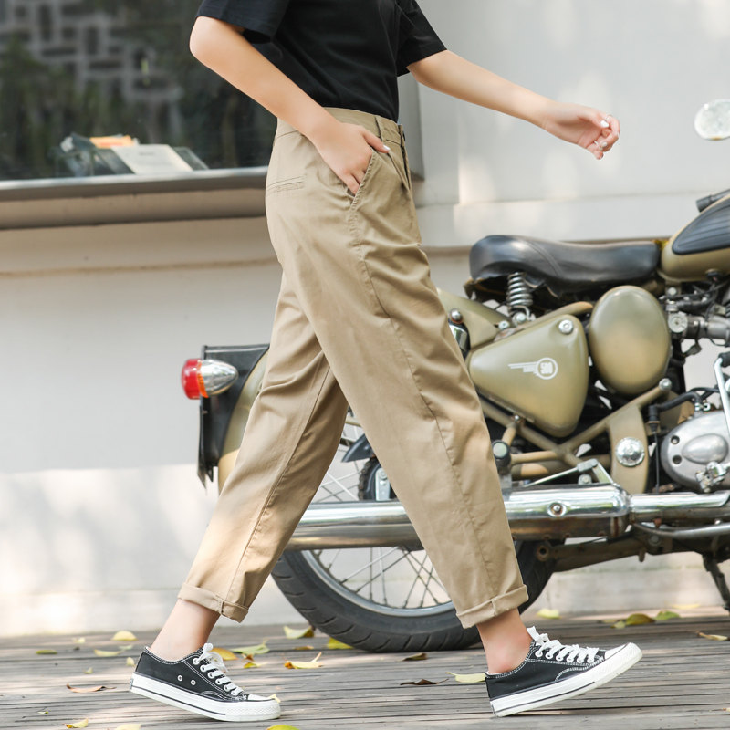 裤子以田女裤九分裤日系工装直筒