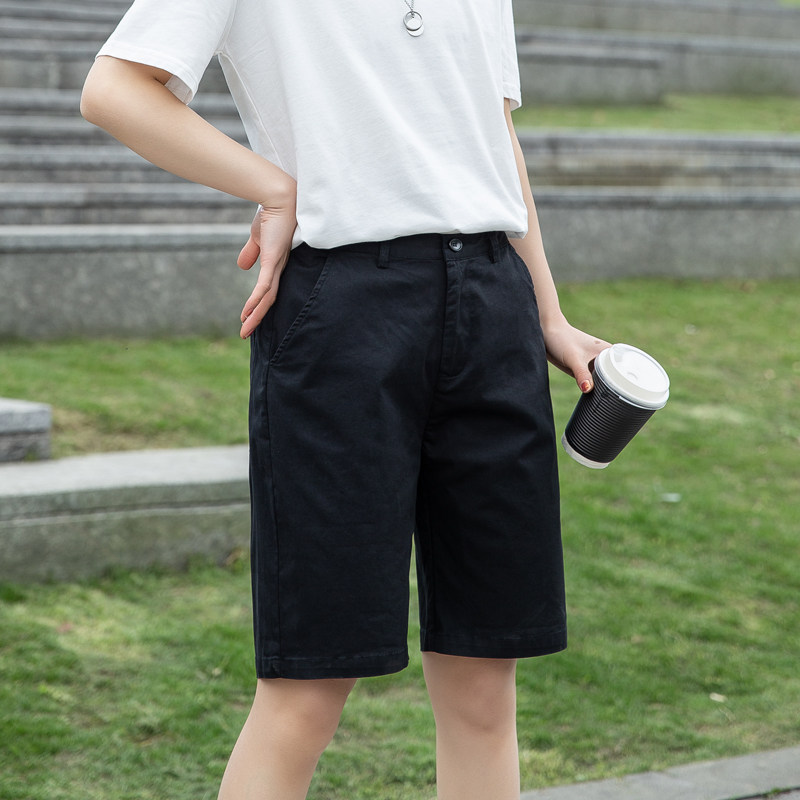 黑色工装短裤女2026新款五分裤夏季薄款直筒休闲大码中裤运动外穿