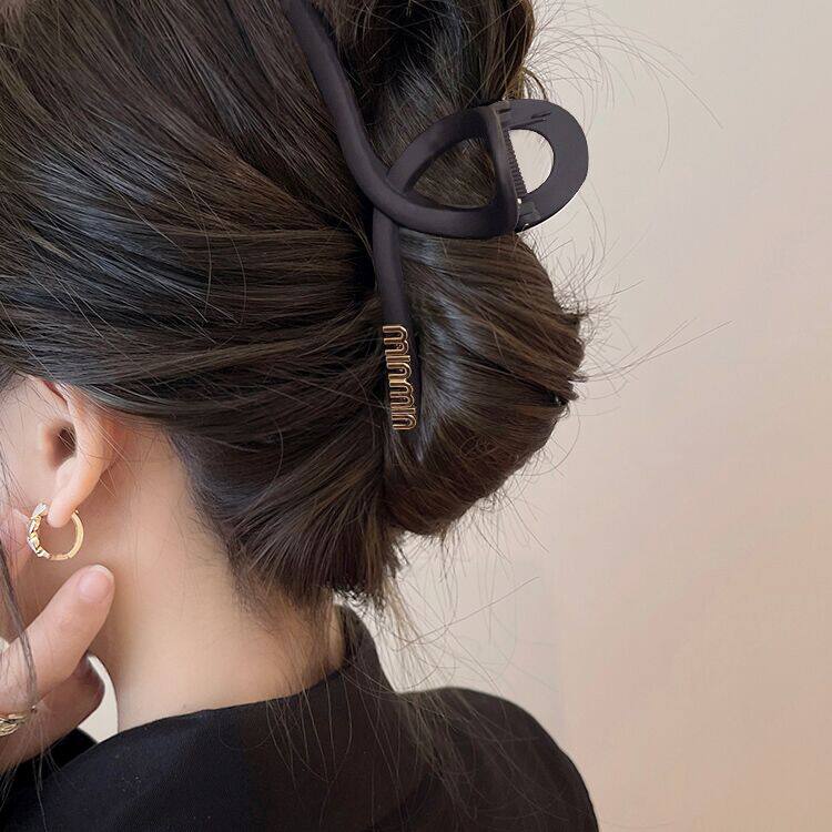 韩国黑色发抓夹女高级感鲨鱼夹子