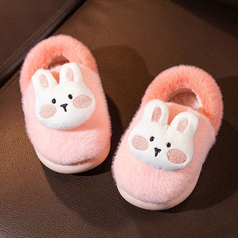 可爱宝宝棉拖鞋女孩包跟室内拖鞋