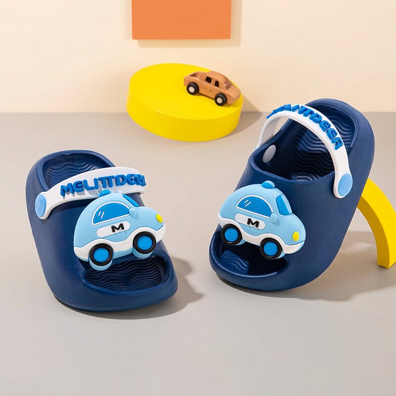 汽车宝宝拖鞋eva儿童夏季新款室内防滑三岁男童洞洞鞋婴幼儿凉鞋