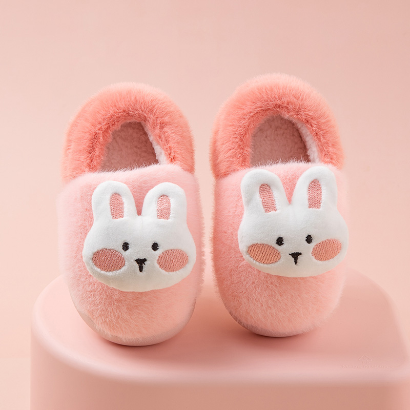 新款宝宝棉拖鞋包跟女童1-3岁幼儿棉鞋2儿童毛拖鞋软底家居地板鞋