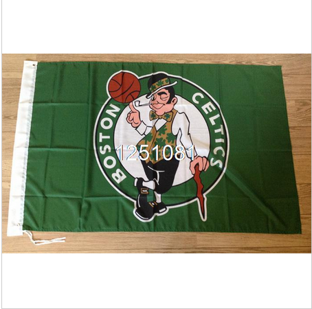外贸波士顿凯尔特人队标旗帜nba boston celtics logo flag