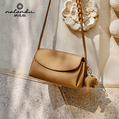 Маленькая сумка на одно плечо, зимняя сумка подмышку, коллекция 2023, из натуральной кожи