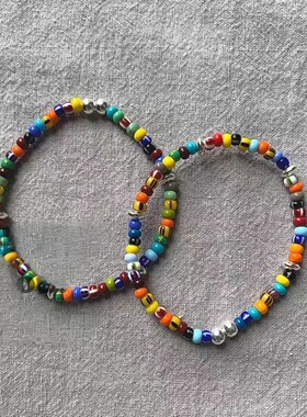 2026新款自由灵魂手工原创日系花园系列彩珠手串手链