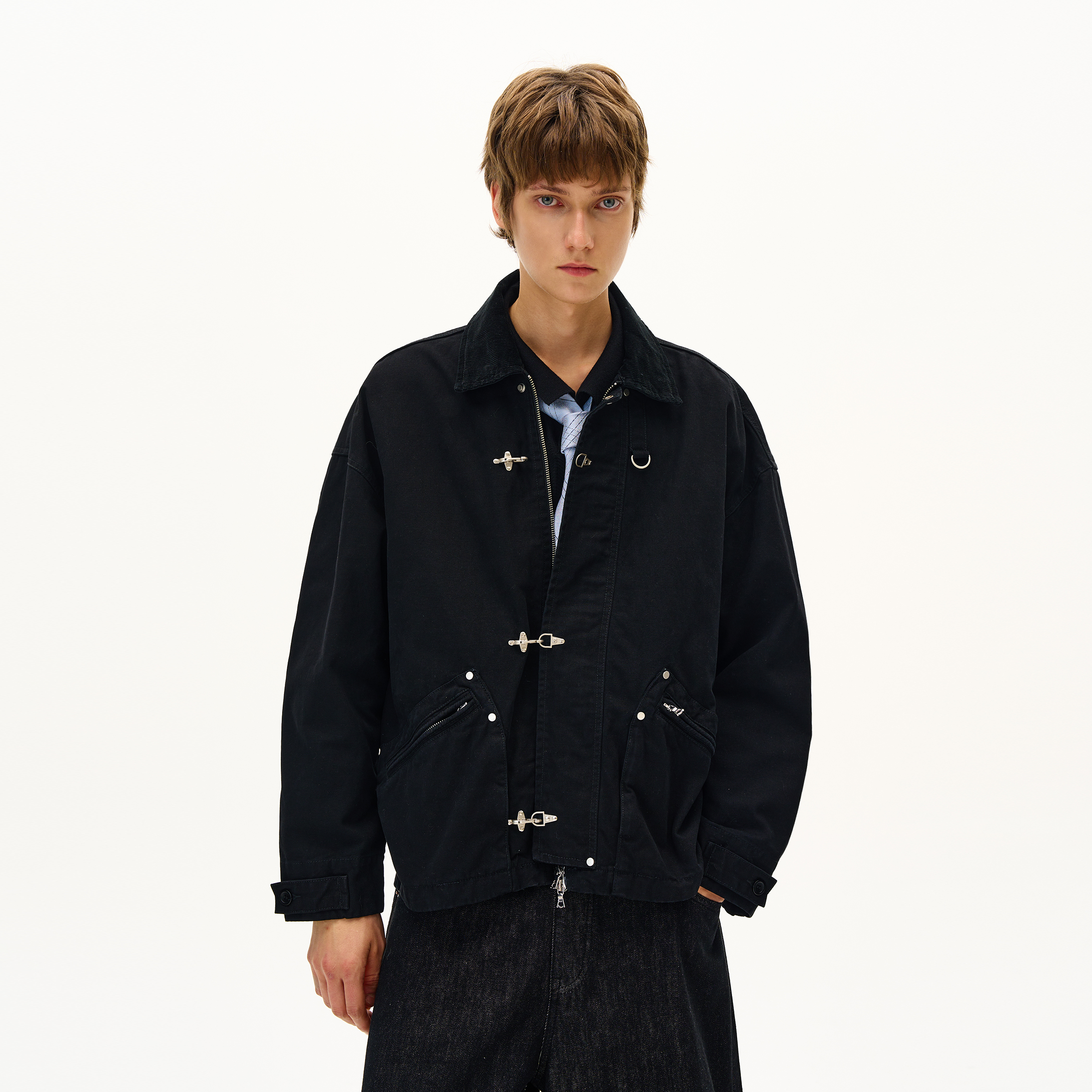 MADWITCH复古翻领底特律工装夹克