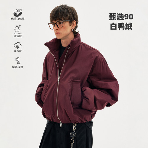 MADWITCH美式简约廓形短款羽绒服