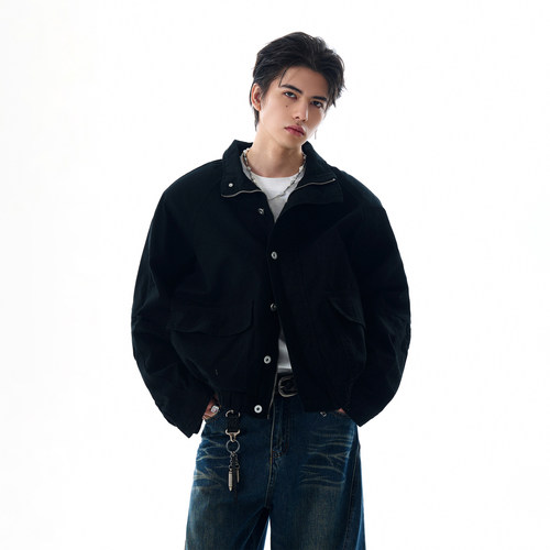 MADWITCH美式复古bomber做旧夹克