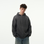 外套 男女cleanfit连帽毛衣开衫 MADWITCH秋冬新款 复古慵懒风针织衫