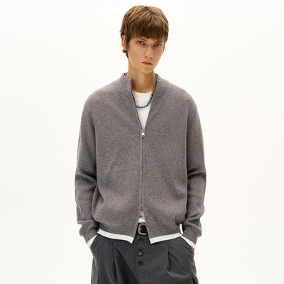 MADWITCH复古撞色针织开衫毛衣