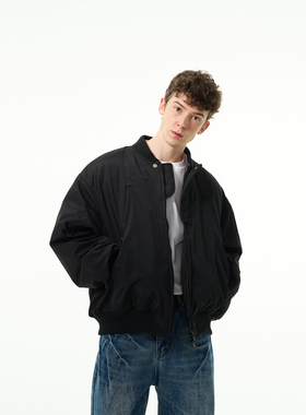 MADWITCH美式复古空军MA1夹克棉服潮牌情侣cleanfit短款外套棉衣