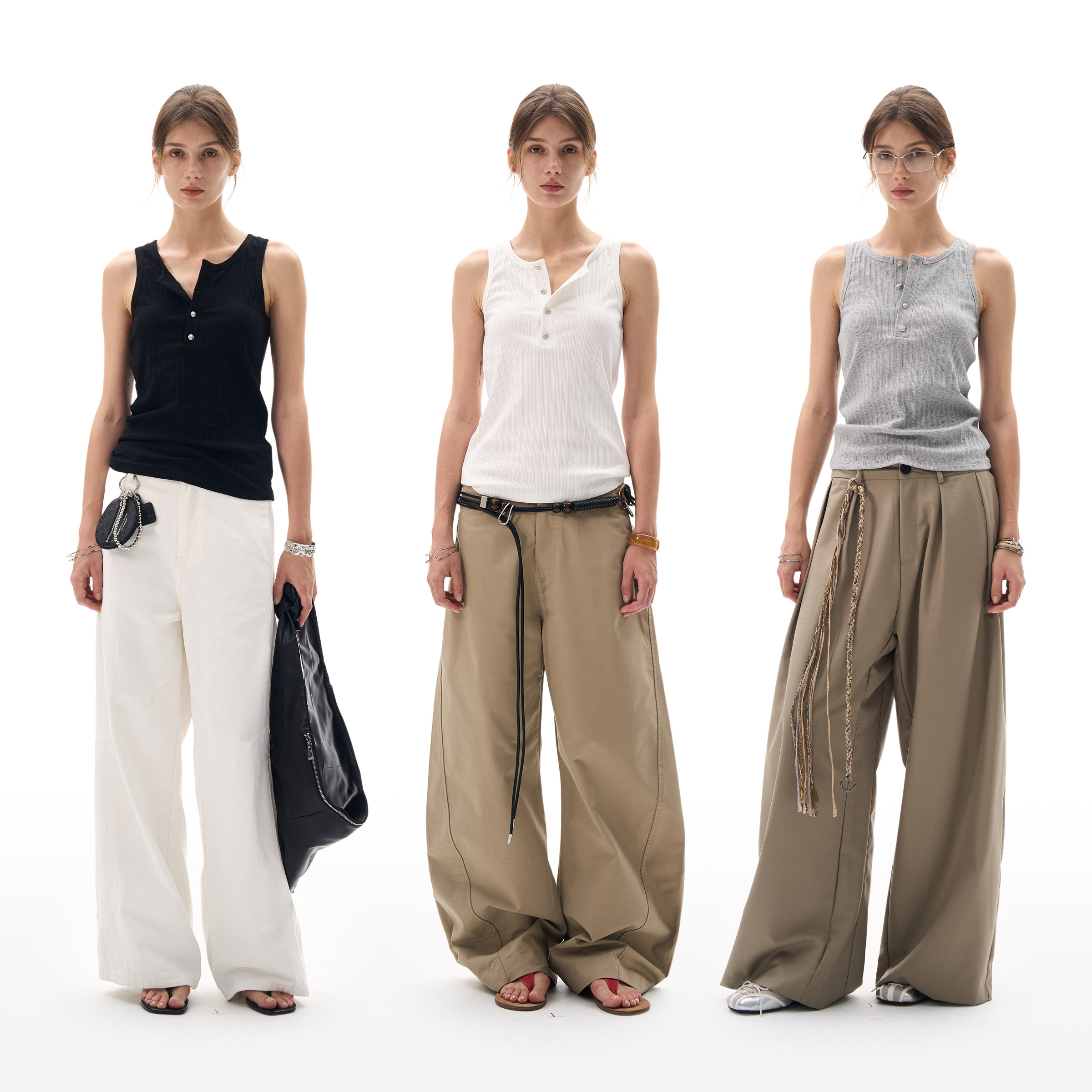 MADWITCH夏季美式坑条亨利领坎肩背心T恤女修身百搭显瘦无袖上衣,女装/女士精品,背心吊带,淘宝优惠券,粉丝福利购,淘宝优惠卷