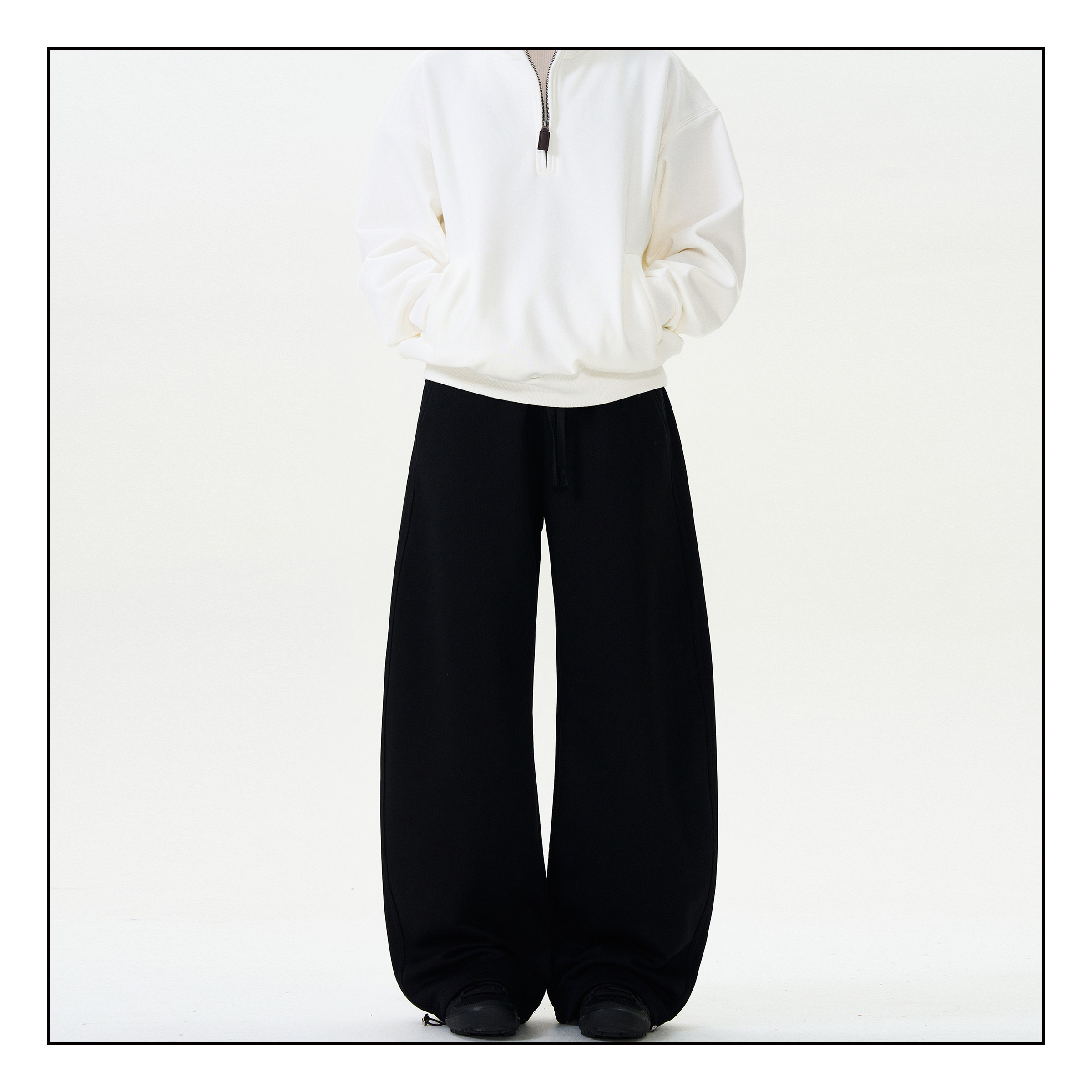 MADWITCH秋冬弯刀加绒卫裤宽松休闲复古潮牌松紧腰香蕉裤情侣裤子,男装,休闲裤,淘宝优惠券,粉丝福利购,淘宝优惠卷